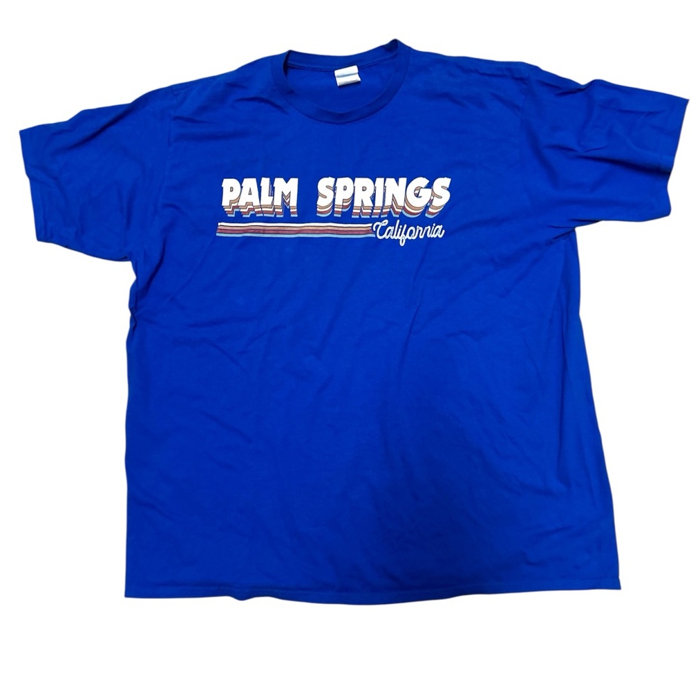 Port and Company Blue Palm Springs Tee 3XL